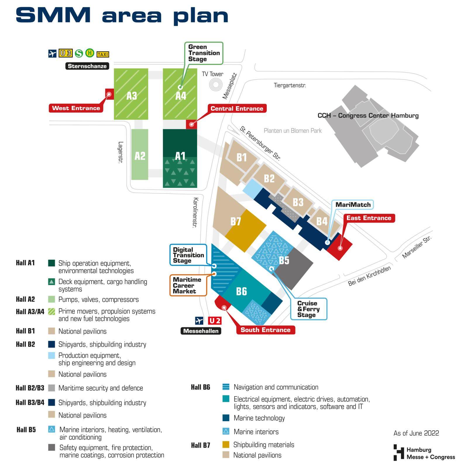 Plan targów SMM Hamburg 2022