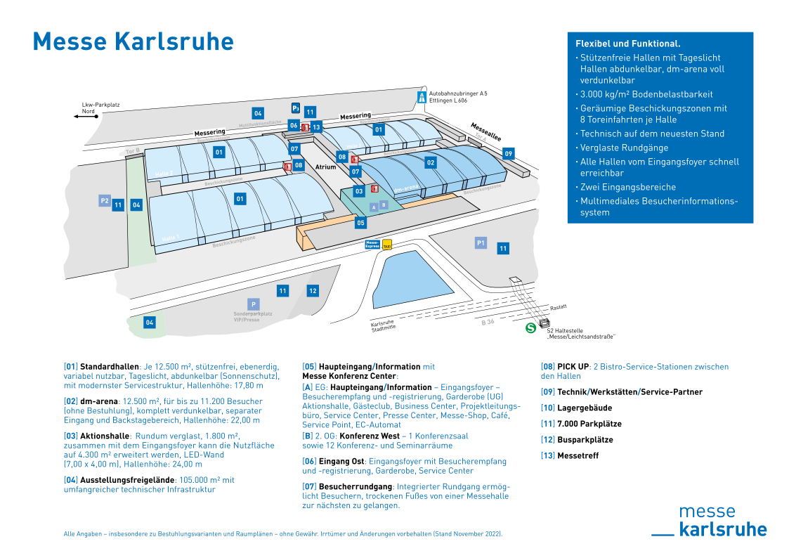 Plan Targów Karlsruhe