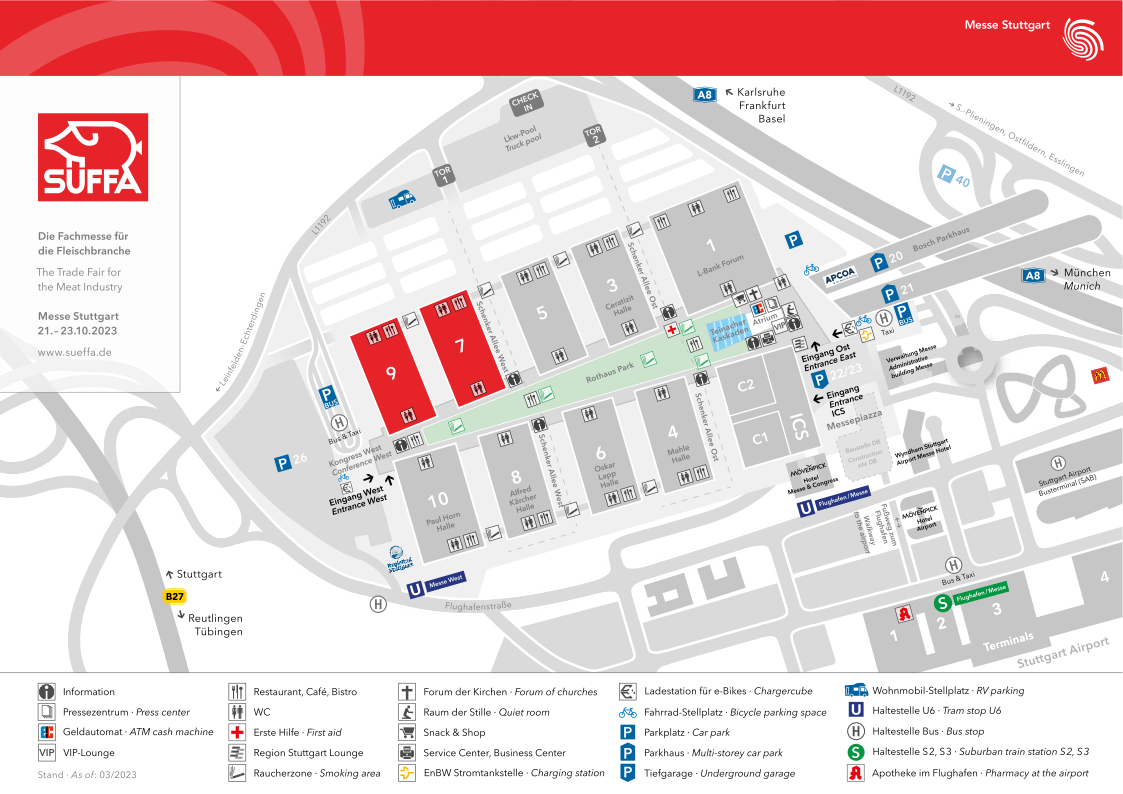 plan targów SÜFFA Stuttgart 2023